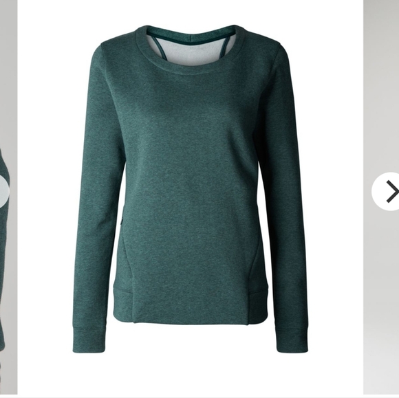 Lululemon &go Endeavor Long Sleeve Heathered Deep Green - Picture 5 of 12